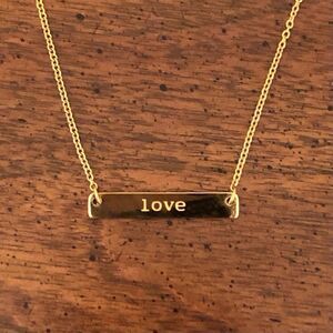 FabFitFun X Jook and Nona | Love Tag Necklace | 18” Length